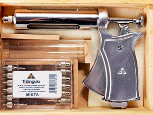 KIT PISTOLET COMPLET EN INOX POUR LA VACCINATION DU BÉTAIL