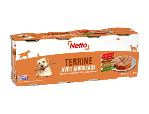 Netto terrine avec morceaux